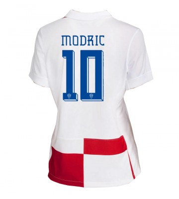 Kroatien Luka Modric #10 Hemmatröja Dam EM 2024 Kortärmad